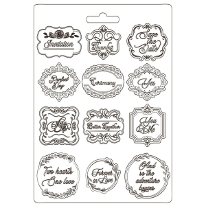Stamperia Soft Maxi Mould 8.5"X11.5" - Plates, You and Me