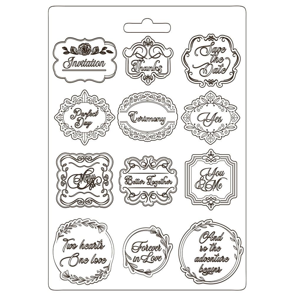 Stamperia Soft Maxi Mould 8.5"X11.5" - Plates, You and Me