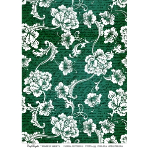 CrafTangles A4 Transfer It Sheets - Floral Pattern 2