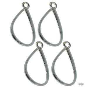 Metal Bezels or pendant for UV Resin (Pack of 4) - Silver (JRDA11)