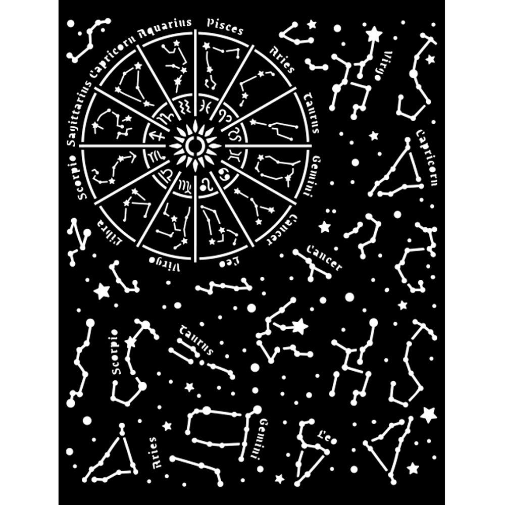 Stamperia Stencil 7.87 by 9.84 inches - Constellation, Cosmos Infinity