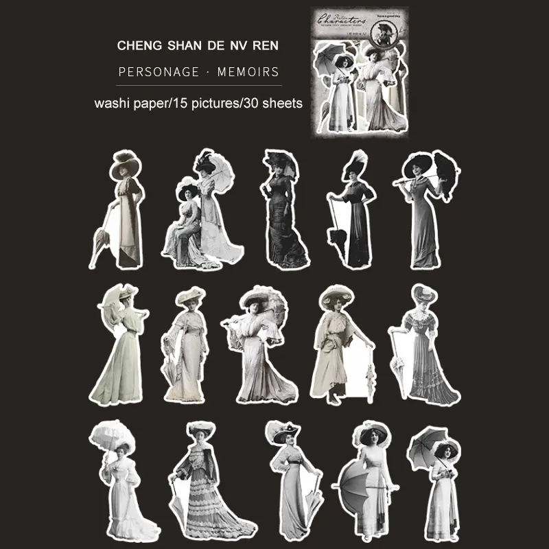 Vintage Retro Characters (30 pcs) (HGD-TRUZ005)