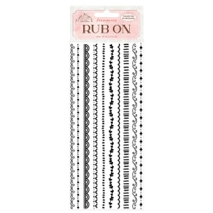 Stamperia Rub-On 4"X8.5" - Create Happiness - Border Black
