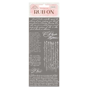 Stamperia Rub-On 4"X8.5" - Create Happiness - Writing White