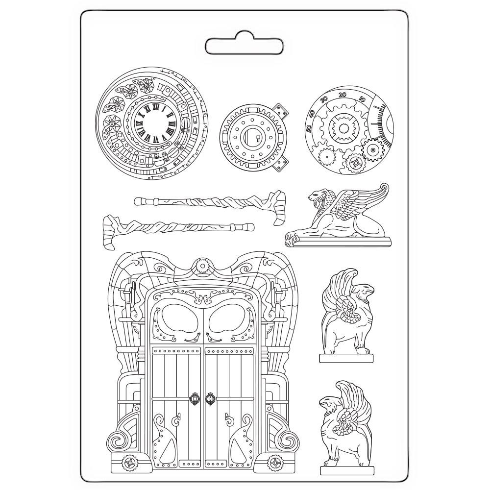 Stamperia Soft Maxi Mould 8.5"X11.5" - Magic Forest Door & Elements