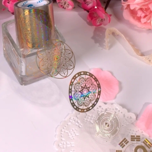 Clear PET Foiled Sticker Roll - Mandalas