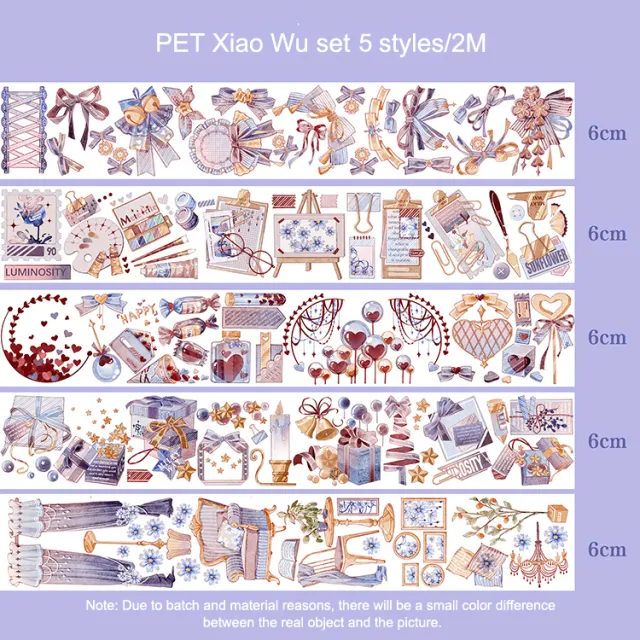 Clear PET Sticker Rolls Set (Pack of 5 Rolls) (PCTS-01)