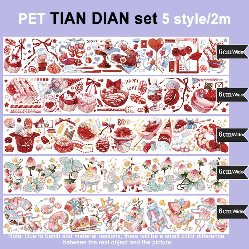 Clear PET Sticker Rolls Set (Pack of 5 Rolls) (PCTS-04)