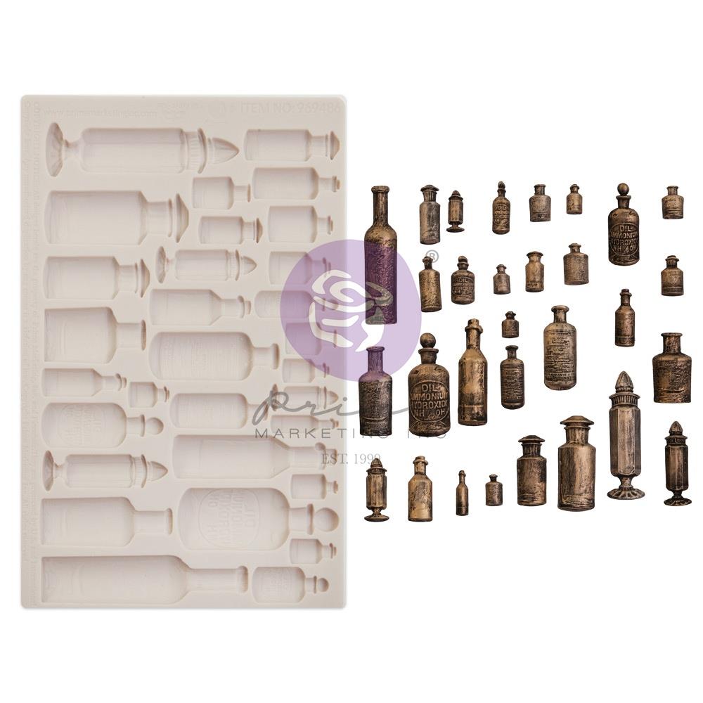 Prima Marketing Finnabair Decor Moulds 5"X8"X8mm - Apothecary Bottles