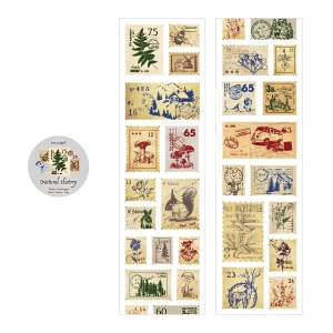 Clear PET Sticker Roll - Natural History (55 mm by 2 metres)