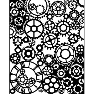 Stamperia Stencil 20 by 25 cm - Magic Forest Mechanisms