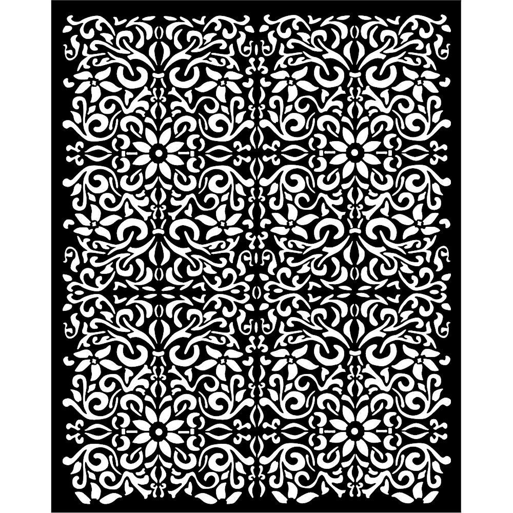 Stamperia Stencil 20 by 25 cm - Vintage Library Texture