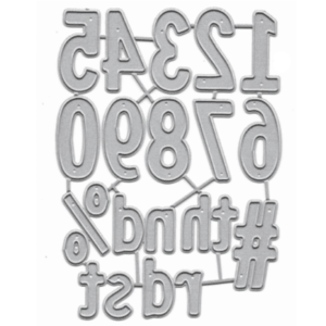Steel Dies - Numbers (Set of 16 dies)