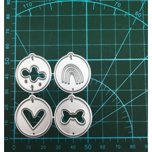 Steel Dies - MIni Tags, Seals or Pendants (Set of 4 dies)