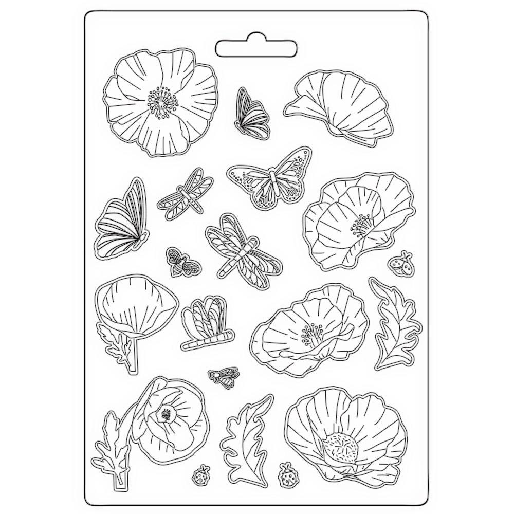 Stamperia Soft Maxi Mould A5 - Sunflower Art Flowers (K3PTA5649)