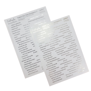 CrafTangles Precut Gold and Silver Journal Stickers - Foiled ChitChat Sentiments 2