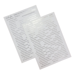 CrafTangles Precut Gold and Silver Journal Stickers - Foiled ChitChat Sentiments 3
