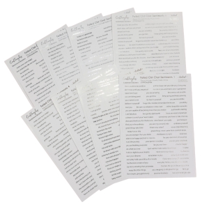 CrafTangles Precut Gold and Silver Journal Stickers - Foiled ChitChat Sentiments Combo 544 stickers