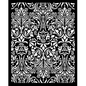 Stamperia Stencil 20 by 25 cm - Sir Vagabond In Fantasy World Damasque