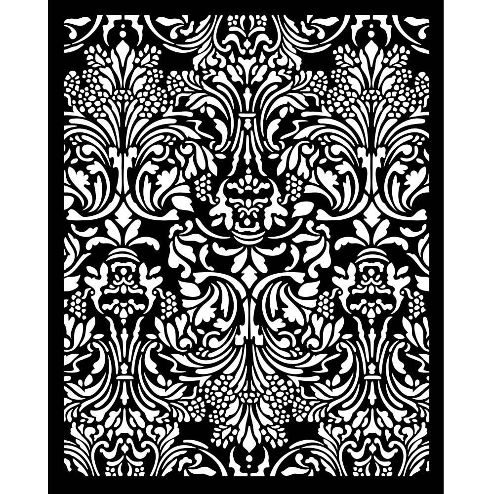 Stamperia Stencil 20 by 25 cm - Sir Vagabond In Fantasy World Damasque