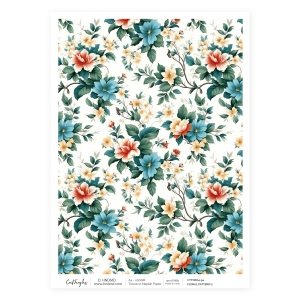 CrafTangles Decoupage Napkin / Tissue / Collage Paper - Floral Pattern 2