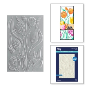 Spellbinders 3D Embossing Folder 5.5"X8.5" - Twirling Tulips, Tulip Garden